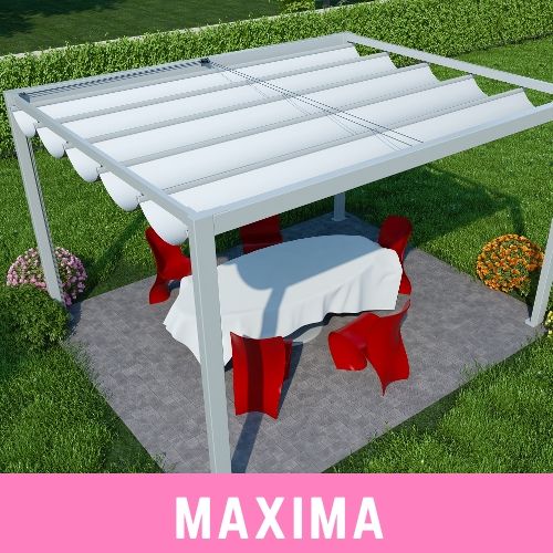 Pergola in alluminio da giardino modello Maxima